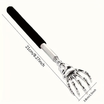 3 colors available - 1pc adjustable stainless steel back scratcher with extendable claws, ergonomic handle, portable and perfect for massage and scratching