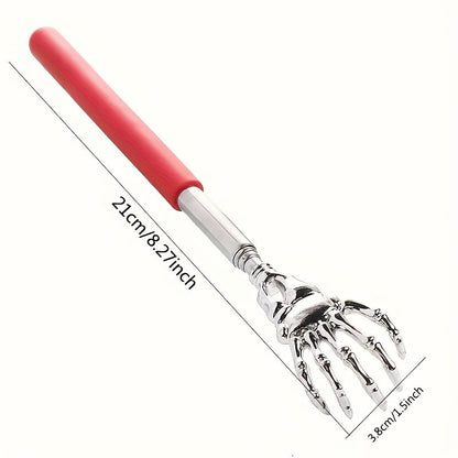 3 colors available - 1pc adjustable stainless steel back scratcher with extendable claws, ergonomic handle, portable and perfect for massage and scratching
