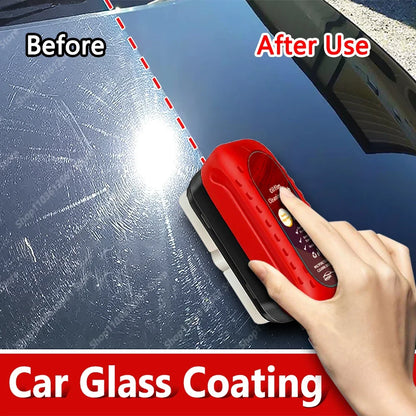 Car Glass Coating Oil Film Clean Brush Kit - 120ml Professional Repair Glass Scratch Brightening Windows Anti-fog Polishing