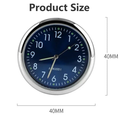Mini Luminous Car Dashboard Clock Digital Watch Universal Quartz Stick on Auto Ornament for Car Electronics Accessories