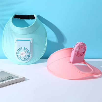 Breathable Cooling Fan Hat Sunscreen Fan Sun Visor Hat Fishing Hat Cooling Peaked Cap Hat Usb Charging Hat Fan For Sport Sunhat