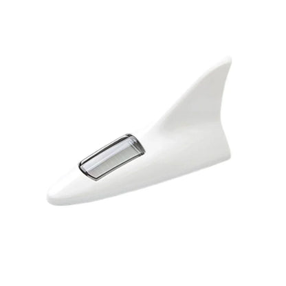 Universal Car Shark Fin Antenna Roof Tail Modification Light with Solar LED Light Car Antenna Driving Safety Warning Light