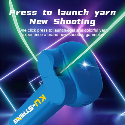 Light Toy String Glow in The Dark String Rope Launcher Luminous Portable Handheld String Stress Relief Toy for Kids Party Gift