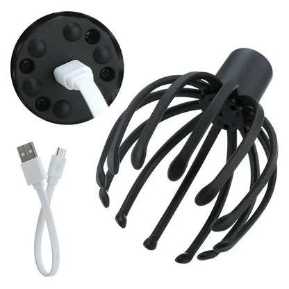 Electric Head Massager Scalp Hair Growth Head Relax Stress Relief Head Scratcher Scalp Stimulation Massage Claw Health Care