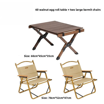 Outdoor Aluminum Alloy Kermit Chair Wood Grain Folding Portable Leisure Fishing Chair