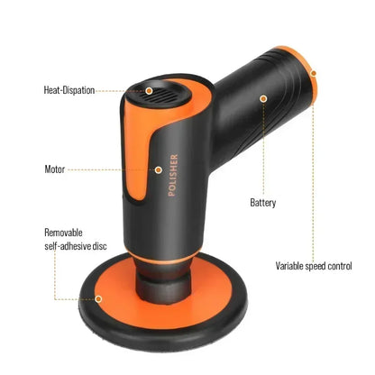 100W/148W Wireless Waxing Machine Car Polisher Machine Mini Wireless Electric Polishing Machine Paint Surfaces Floor Repair Tool