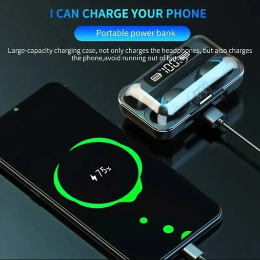 TWS Earphone Bluetooth Earphones Wireless Headphones Hifi Stereo Sports Earbuds Headset Hearing Aids with Mic Handfree