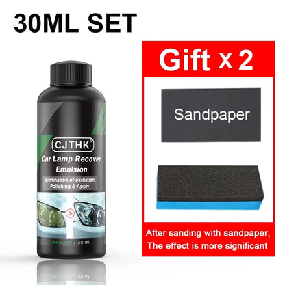 Car Headlight Restoration Polishing Kits Headlamp Scratch Remover Repair Cleaning Paste Remove Oxidation Headlight Polish Liquid