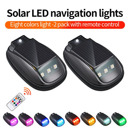 Solar Car Roof Strobe Light With Remote Control Cab Signal Lamp Wireless No Punch LED Truck Pickup Truck Roof Warning Lights