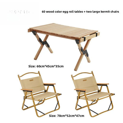 Outdoor Aluminum Alloy Kermit Chair Wood Grain Folding Portable Leisure Fishing Chair